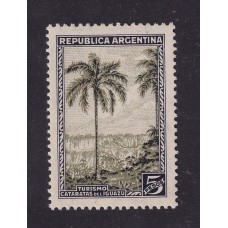 ARGENTINA 1935 GJ 763 ESTAMPILLA NUEVA CON GOMA PAPEL TELA RARISIMO U$ 25